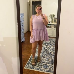 lilac flowy dress from Free People! Size Small!